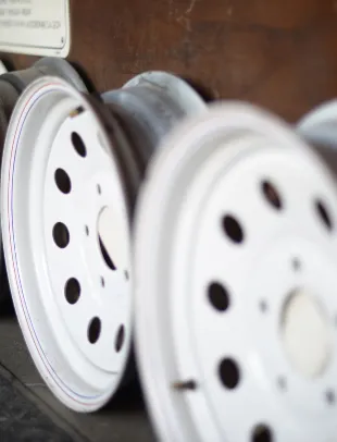 commercial vehicle with hood open