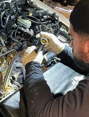 dirty engine air filter