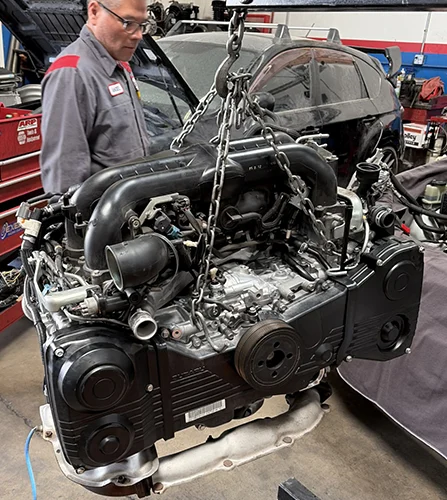 black subaru engine