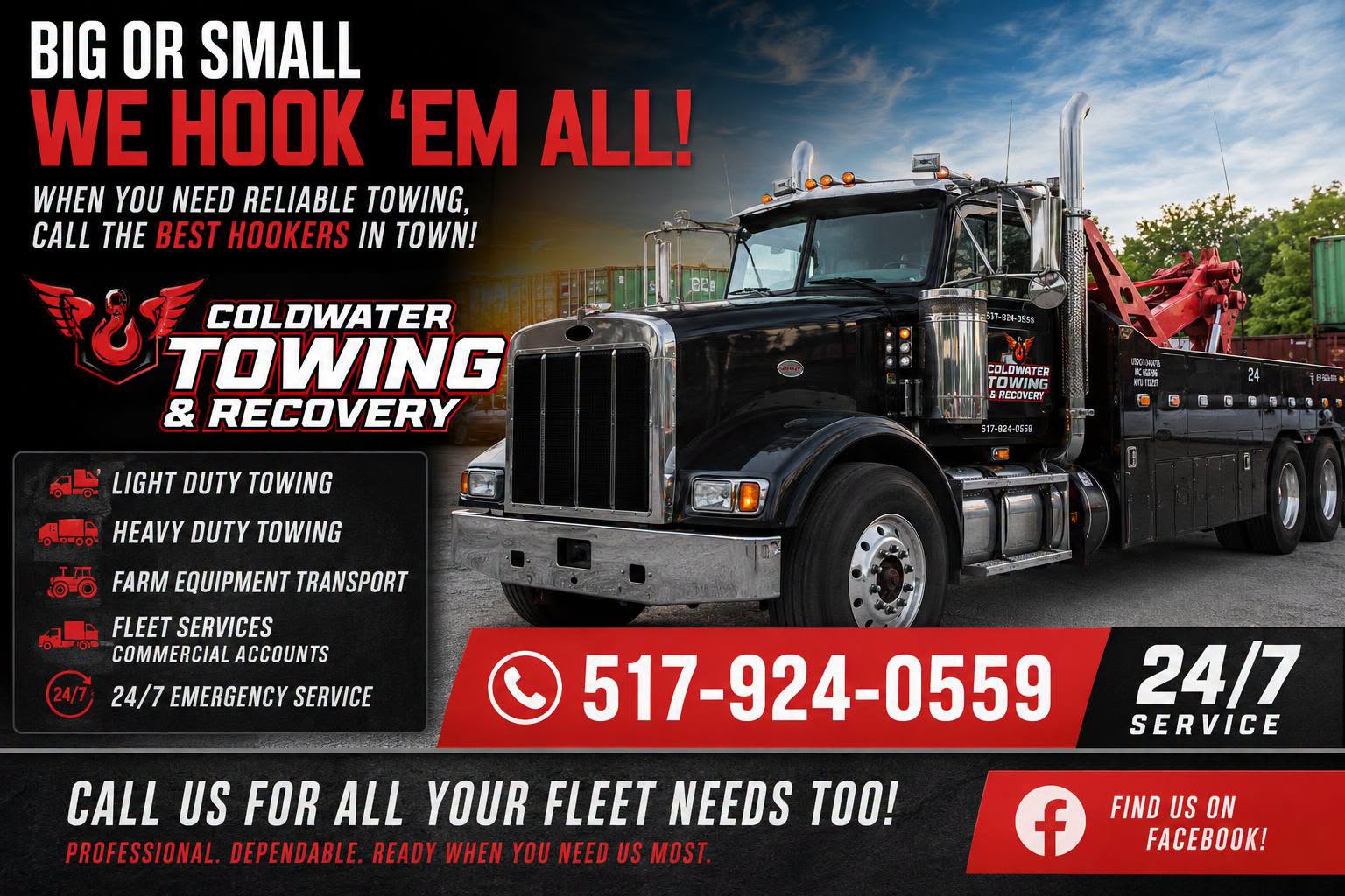 Coldwater Towing and Recovery Fleet