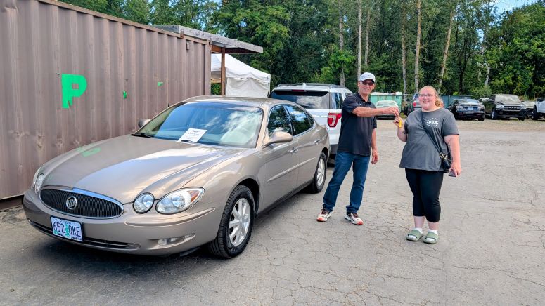 Makayla Schlegel with her new car